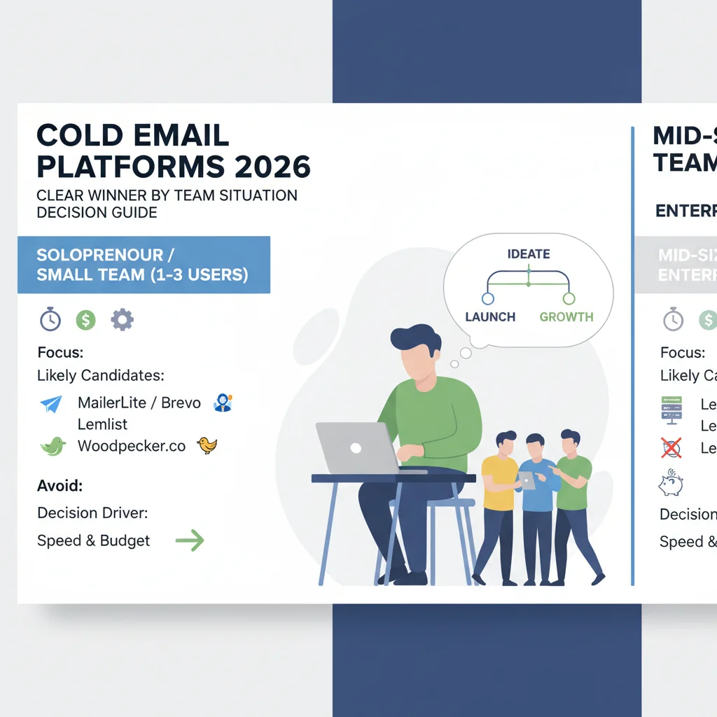 Clear winner by team situation decision guide for cold email platforms 2026